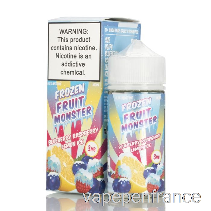 Glace Myrtille Framboise Citron - Monstre De Fruits Surgelés - 100 Ml 3 Mg Stylo Vape